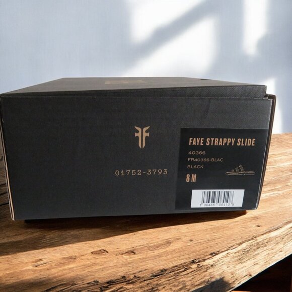 FRYE - Faye Strappy Slide Leather Sandal, Size 8M, Black - NWT - Picture 4 of 16